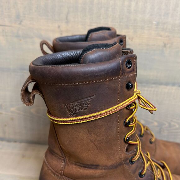 Red Wing 620 LoggerMax Men's 9-inch Waterproof Soft Toe Leather Boots Men's 9 - Picture 6 of 8